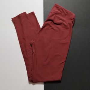 Dusky Rose 7/8 Fleece Leggings